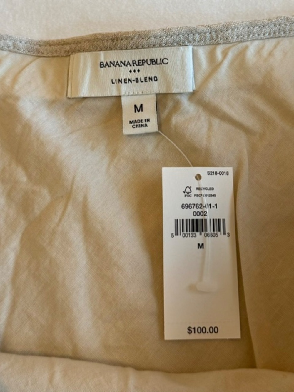 NWT Banana Republic Linen Blend Midi Skirt in Flax Size M - Picture 5 of 11